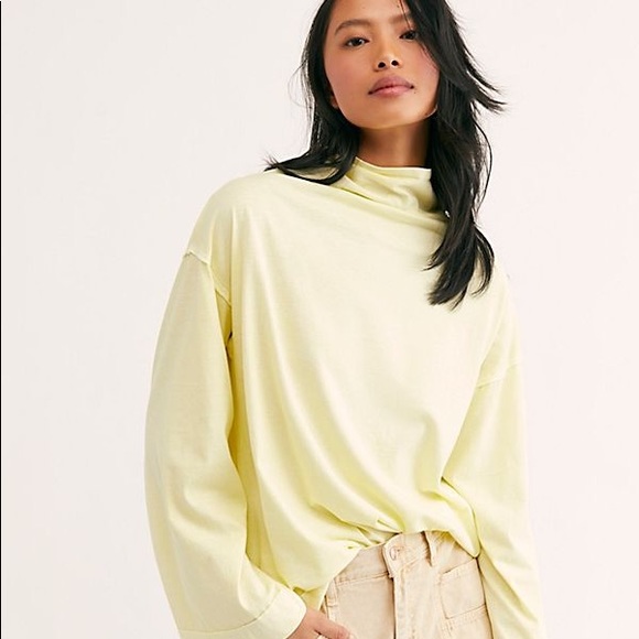 NWT Free People Long Sleeve Celery Top - Picture 2 of 3